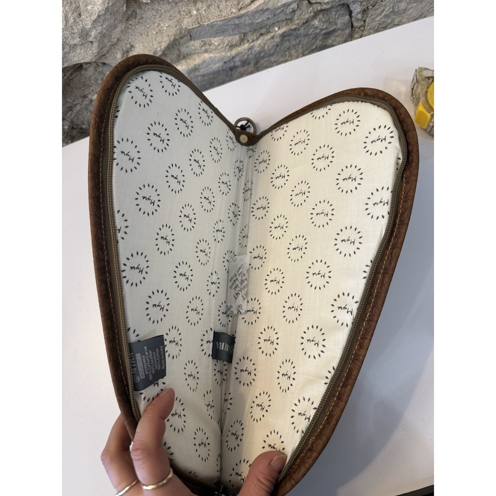 NWT Myra Bag Cowhide Leather Zippered Pistol Case Soft Handgun Storage Pouch - Picture 7 of 12